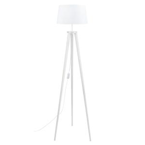 Lampadaire  bois H150cm blanc;Abat-jour: blanc
