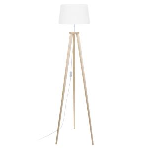 Lampadaire bois H150cm  naturel;Abat-jour: écru