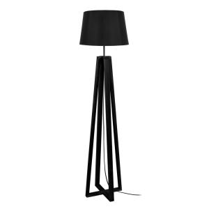 Lampadaire bois H154cm noir;Abat-jour: noir