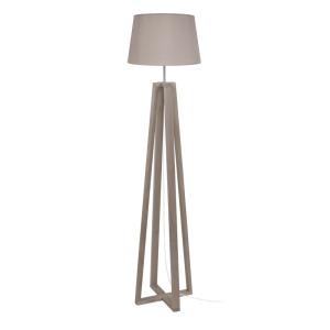 Lampadaire bois H154cm  taupe;Abat-jour: taupe