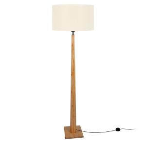 Lampadaire bois H161cm noir;Abat-jour: noir