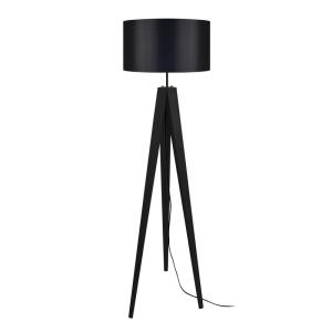 Lampadaire  bois,Noir ,H161xD45xP45cm
