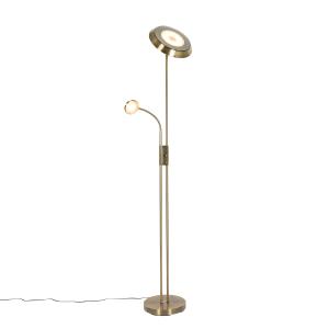 Lampadaire bronze avec LED et liseuse orientable