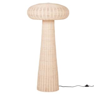 Lampadaire champignon en rotin clair H130