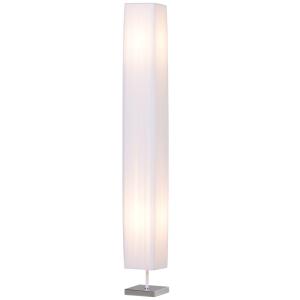 Lampadaire colonne lumière tamisée inox blanc