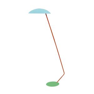 Lampadaire de Bureau TOSEL ,métal,Bleu,H170xD35xP85cm