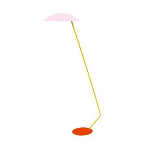Lampadaire de Bureau TOSEL ,métal,Rose ,H174xD33xP70cm
