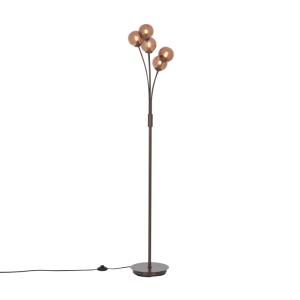 Lampadaire design bronze verre bronze