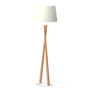 Lampadaire design en bois blanc