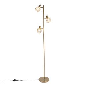 Lampadaire design or 3 lumières orientable