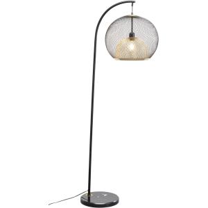 Lampadaire en acier et marbre