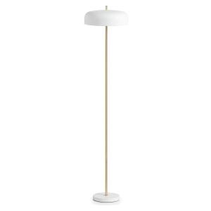 Lampadaire en métal blanc, H: 135cm