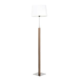 Lampadaire en métal et bois Chêne gris H 165 cm