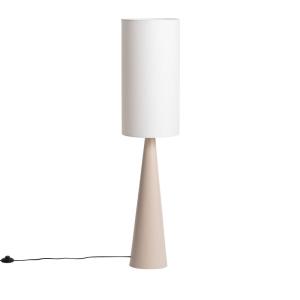 Lampadaire en métal et tissu H130cm - Beige
