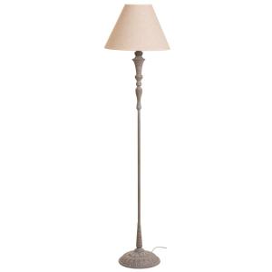 Lampadaire en métal gris 38x38x155h