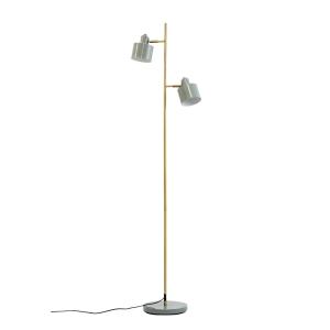 Lampadaire en métal gris/ laiton