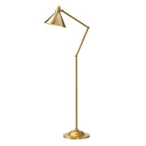 Lampadaire en métal, Laiton vieilli H: 167cm