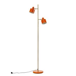 Lampadaire en métal orange/ laiton