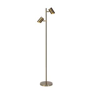 Lampadaire en or 2 sources lumineuses hauteur 144 cm en mét…