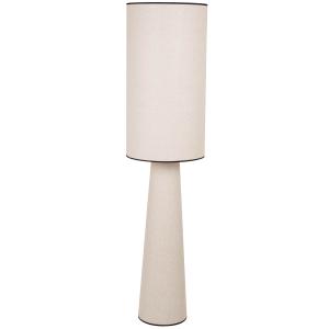 Lampadaire en polyester recyclé beige et liseré noir H140