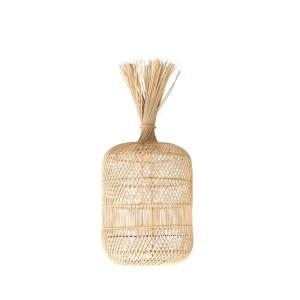 Lampadaire en rotin naturel 22x22x50 cm