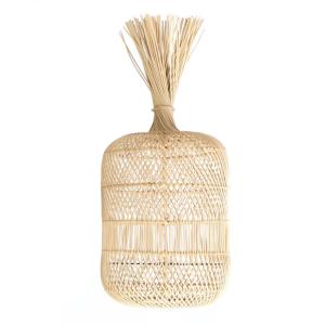 Lampadaire en rotin naturel 29x29x65 cm