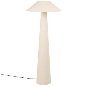 Lampadaire en tissu effet bouclette crème H120