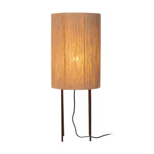 Lampadaire en toile de jute noir et beige, Ø 30 cm H 79 cm
