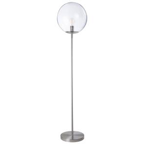 Lampadaire en verre gris alu h.160 cm