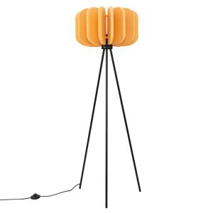Lampadaire feutre/acier jaune/noir H 134 cm