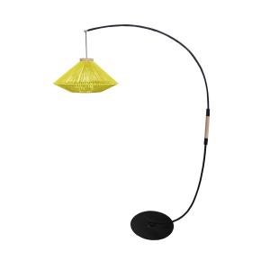 Lampadaire ficelle de coton jaune 255  cm