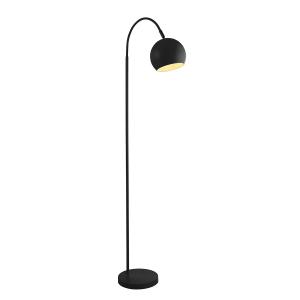 Lampadaire forme arc métal noir mat e27 max 40w - H143cm