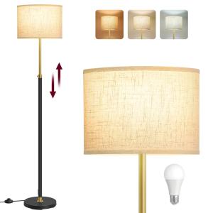 Lampadaire hauteur réglable style moderne douille e27 doré…