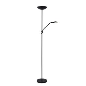 Lampadaire LED avec liseuse métal noir H180cm