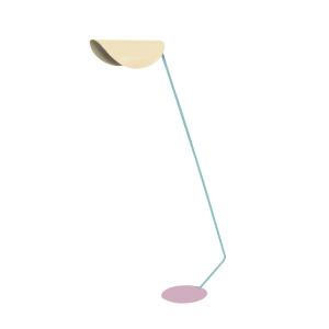 Lampadaire liseuse arche métal beige D70xP70xH70 cm