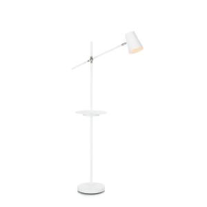 Lampadaire liseuse avec tablette et port USB blanc H144cm