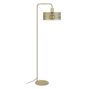 Lampadaire liseuse métal abat-jour or