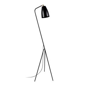 Lampadaire liseuse métal noir abat-jour noir