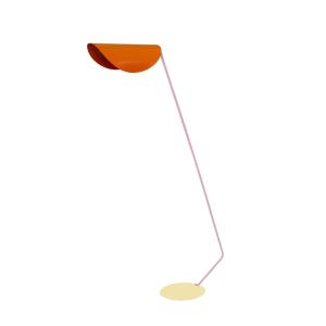 Lampadaire liseuse  métal,Orange ,H174xD33xP70cm