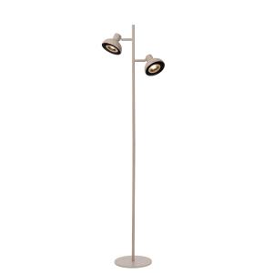 Lampadaire métal 2 lumières crème