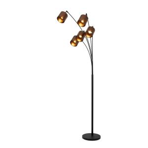 Lampadaire métal 5 lumières rouille