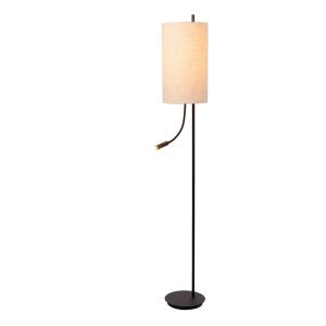 Lampadaire métal avec liseuse noir