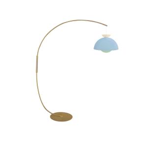 Lampadaire  métal,Beige , H 195xD43xP110cm