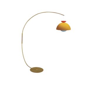 Lampadaire  métal,Beige , H195xD43xP 110cm