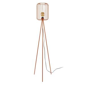 Lampadaire  métal cuivre abat-jour filaire cuivre