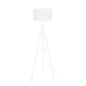 Lampadaire métal H148cm  blanc;Abat-jour: blanc