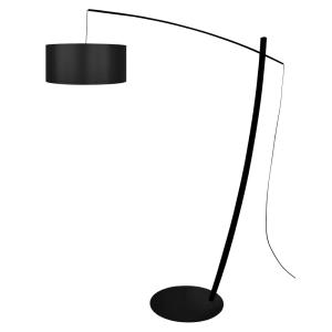 Lampadaire métal H170cm noir ;Abat-jour: noir