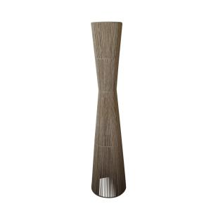 Lampadaire métal naturel abat-jour fibre naturel