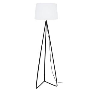 Lampadaire métal noir abt-jour blanc
