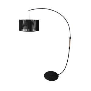 Lampadaire  métal,Noir ,H195xD43x P110cm